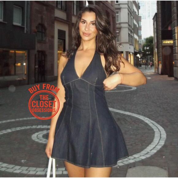 ZARA BLOGGER FAVE!!! Halter Neck Mini Dress NWT - Picture 8 of 16